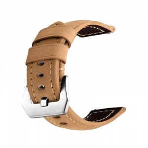 Very Dream Curea piele naturala compatibila Huawei Watch GT 2 Pro, Telescoape QR, 22mm, Kaki