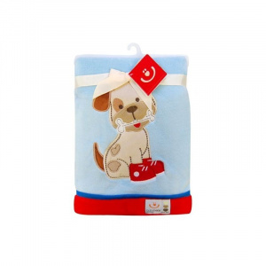 BoboBaby Paturica microfibra 3D 76x102 cm Catelus Blue