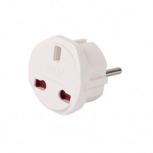 Horoz Adaptor stecher Schuko, 10A, max.250V, alba 300.000.803