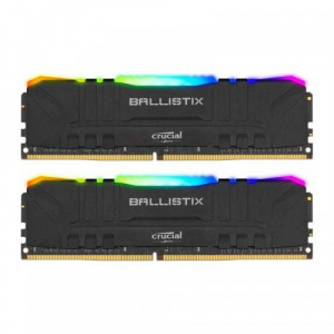 Crucial Ballistix Black RGB 32GB, DDR4-3200MHz, CL16 BL2K16G32C16U4BL