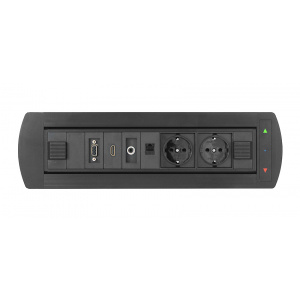 Blackmount Modul masa flip electric EVOCONNECT JS-MF-8U Negru