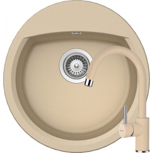 Schock Set Chiuveta Manhattan R-100 si Baterie Plutos Moonstone