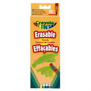 Crayola Set 10 Creioane Colorate cu Radiera