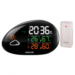 Sencor Stația meteo SWS 5200, Ecran LED color, Negru