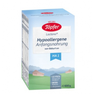 Topfer Formulă lapte, hipoalergenic, +0 luni, Lactana HA1, 600g