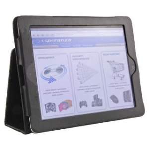 Esperanza Case - stand for iPad 2 and New iPad (iPad 3) | Two Settings | Black ET168 - 5901299902745