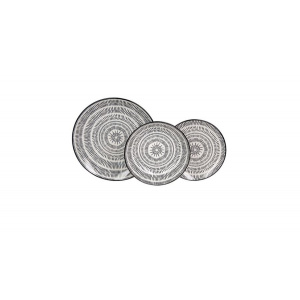 Luminarc Set serviciu masa portelan 18buc Pleiadi alb-negru