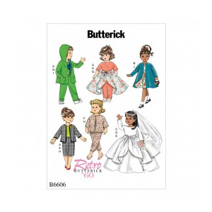 Butterick Tipar combinatii papusi B 6606