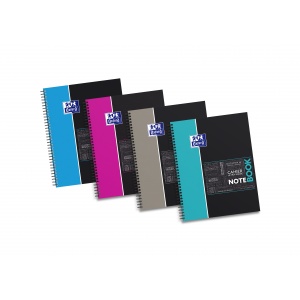Oxford Caiet cu spirala A4+ Student Notebook, 80 file-80g/mp, 4 perf., coperta carton rigid - dicta
