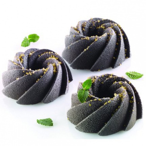 Silikomart Forma Silicon Swirl Monoportii Ø 6.8 x h 3 cm, 40 cavitati (SQ070) 40.470.20.0000