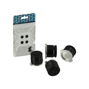 ZedLabz Alloy Metal Bullet Buttons Jet Black 4 Pcs Ps4