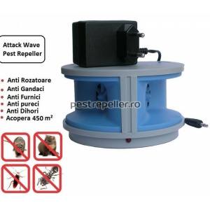 Pest Repeller Aparat anti rozatoare si insecte cu ultrasunete Attack Wave