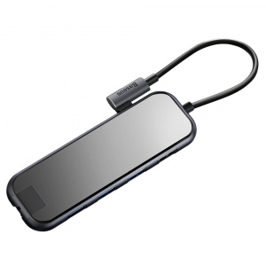 Baseus Adaptor Multihub Multifunctional Type-C Deep Grey (3xUSB3.0 + HDMI 4K + RJ45 + PD)