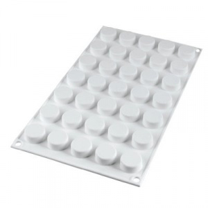 Silikomart Forma Silicon Micro Cilindru Ø 2.4 x h 1.2 cm, 35 cavitati 36.224.87.0065