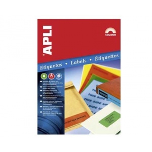 Apli Etichete autoadezive color A4, 20 coli/top, colturi drepte
