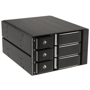 SilverStone 3x 2.5inch SAS/SATA Hot Swap Cage Black (SST-FS303B)