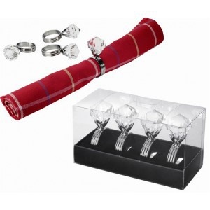 Balvi 4 inele pentru servete Diamant