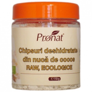 Pronat CHIPSURI DESHIDRATATE DIN NUCA DE COCOS RAW ECOLOGICE 110G