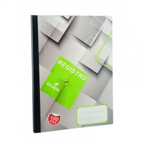 Ecada Registru A4, cartonat, 100 file, dictando, 5 buc/set