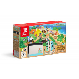Nintendo Switch Pastel Green Blue & Animal Crossing New Horizon Bundle