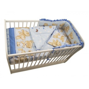 MyKids Lenjerie Teddy Hug Blue M2 4 Piese 120x60