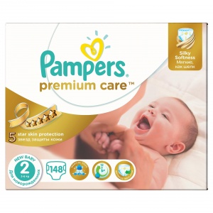 Pampers Premium Care 2 New Baby Mega Box 148 buc