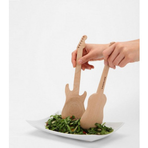 Kikkerland Set linguri salata in forma de chitara