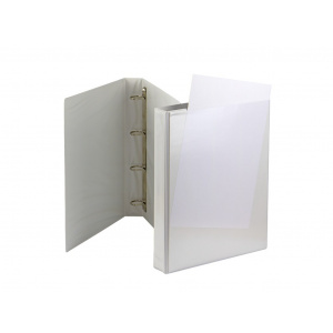 Panta Plast Caiet mecanic cu buzunar 40 mm, 4 inele, alb