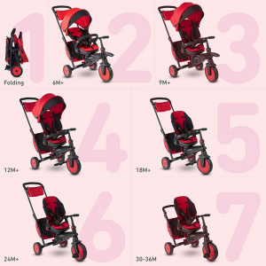 Smart Trike 7 in 1 STR7 rosu
