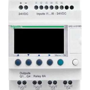 Schneider Electric Releu intel. comp. zelio logic -10 i o -24 v c.c. -fără ceas -cu afișaj - Relee inteligente programabile - zelio logic - Zelio logic - SR2A101BD -