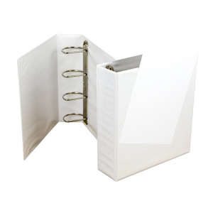 Panta Plast Caiet mecanic cu buzunar 75 mm, 4 inele, alb
