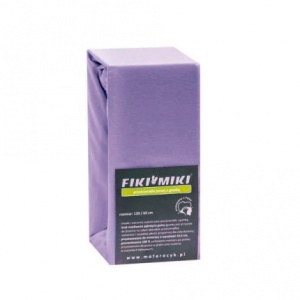 Fiki Miki Cearsaf cu elastic jerse din bumbac mov 120/60 cm