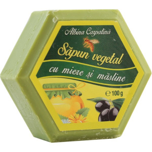 Albina Carpatina Sapun hexagonal cu miere si ulei de masline - 100g