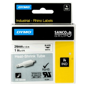 DYMO Tub termocontractant ID1 24 mm x 1 5 m alb