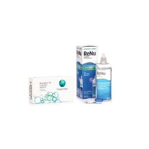 CooperVision Biomedics 55 Evolution (6 lentile) + ReNu MultiPlus ® Multi-Purpose 360 ml cu suport lentile