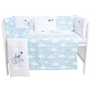 Nichiduta 6 piese bumbac cu broderie Pirate with Clouds