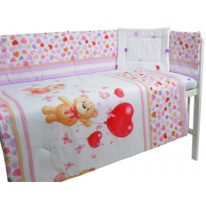 Nichiduta 5 piese Bear Heart Pink