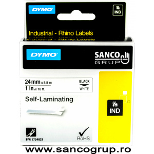 DYMO Banda ID1 vinil autolaminant alb 24 mm x 5 5 m