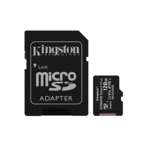 Kingston Canvas Select Plus micro SDXC 128GB, Clasa 10 + Adaptor SD (SDCS2/128GB)