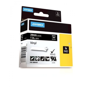 DYMO Banda ID1 vinil 24 mm x 5 5 m alb negru
