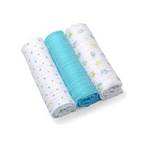 BabyOno Scutece Textile Pentru Bebelusi 3 Buc - Albastru