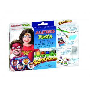 Alpino Set machiaj Super Hero - 6 culori x 5 gr + accesorii