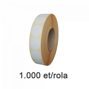ZINTA Role etichete semilucioase rotunde 50mm, 1000 et./rola - 50X50X1000-SGP-R
