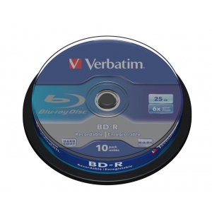 Verbatim BD-R SL 25GB 6x 10 Pack Spindle (43742)