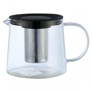 KingHoff Ceainic din sticla cu sita din inox, capacitate 1000 ml
