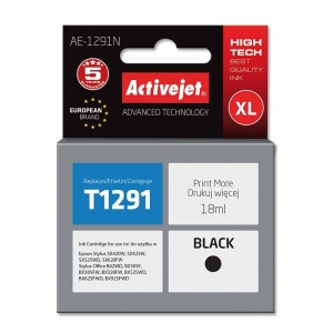 ActiveJet Cartus compatibil T1291 black pentru Epson C13T12914011, Premium