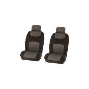 Carpoint Huse scaun fata Chicago 2buc - Negru/Gri