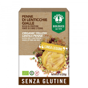 Probios Penne din linte galbena - fara gluten 250g
