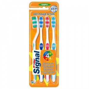 Signal Periuță de dinți moale Anti-Plaque 4pcs