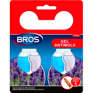 Bros Moltec pentru agatat molii - gel 2 culori /protectie 6 luni